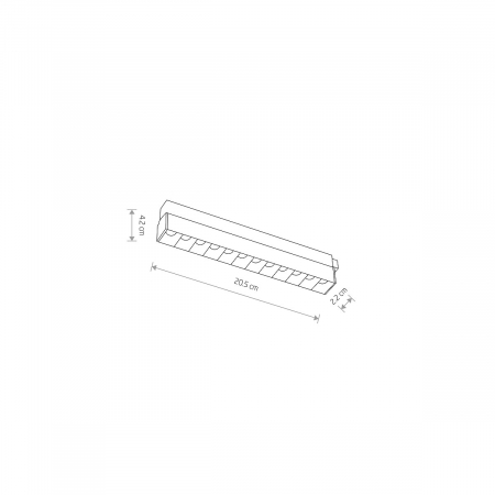 Spot liniar LED FOCUS pentru sina magnetica LVM, negru, 9W, 3000K, lungime 20.5 cm - NOWODVORSKI [3]