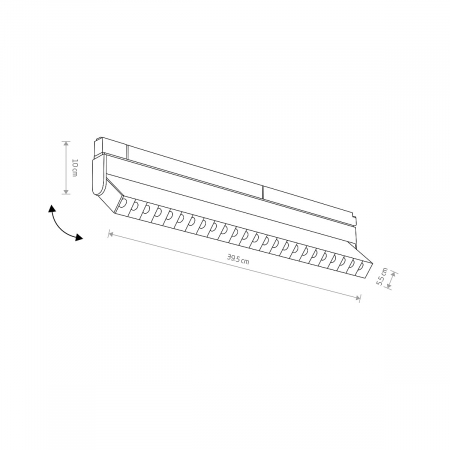 Spot liniar LED pentru sina magnetica LVM, negru, 15W, 3000K, lungime 39.5 cm - NOWODVORSKI [3]