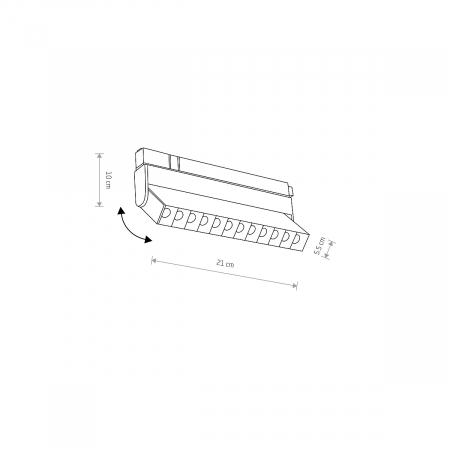 Spot liniar LED pentru sina magnetica LVM, negru, 9W, 3000K, lungime 21 cm - NOWODVORSKI [5]