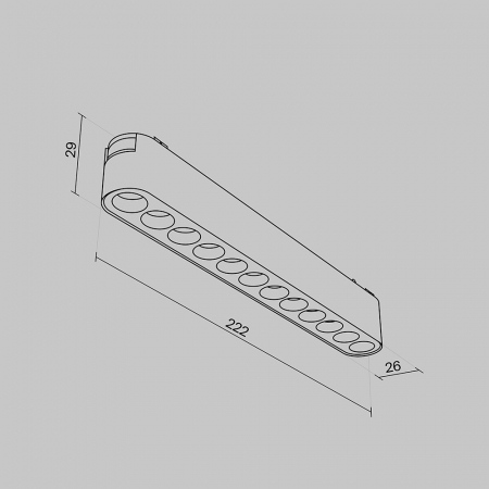 Spot liniar LED POINT pentru sina magnetica RADITY, 3000K, 12W, 1200 lm, lungime 22.2 cm - MAYTONI [2]