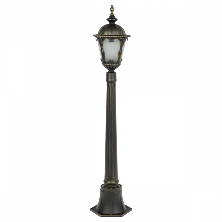 Stalpi - Stalp de iluminat pentru gradina TYBR, negru/auriu patinat, 1*E27, IP44, inaltime 110 cm - NOWODVORSKI