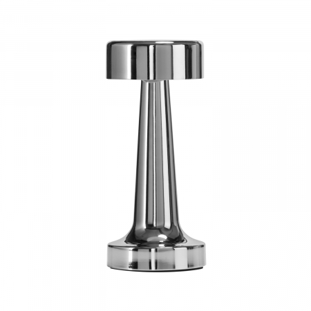 Veioze - Lampă de masă LED TAVOLO A, argintie, 21 cm, incarcare USB