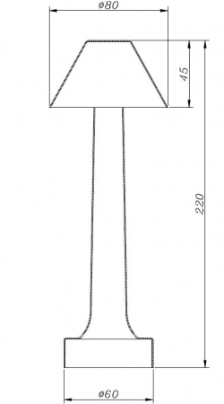 Lampă de masă LED TAVOLO B, aurie, incarcare USB [4]