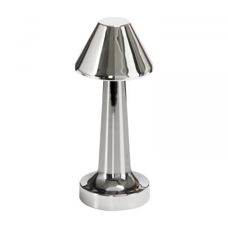 Lampă de masă LED TAVOLO B, argintie, incarcare USB, 22 cm [1]