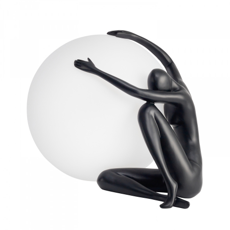 Lampa de masa WOMAN-1 neagra, lungime 47 cm - STEP INTO DESIGN