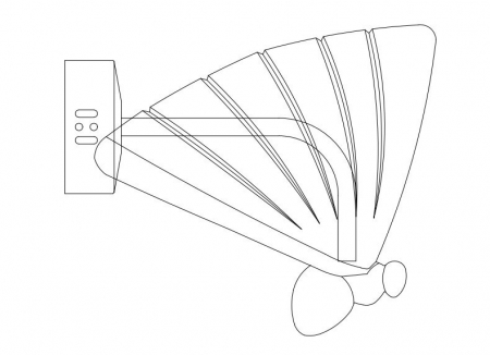 Lampă de perete LED BEE, aurie, 18 cm - Step into Design [1]