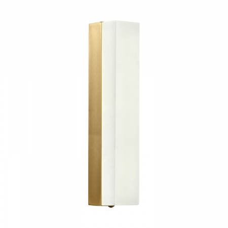 Lampă de perete BLOCK, marmura alba/alama, 40 cm