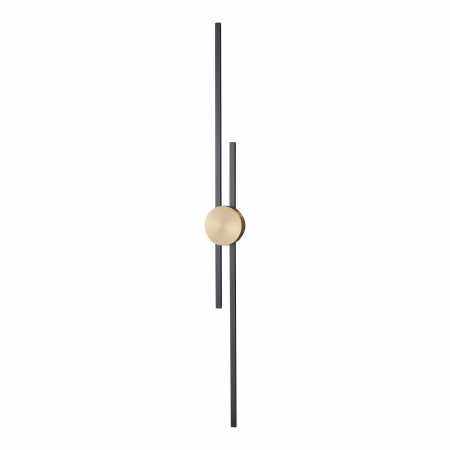 LED - Lampa de perete LED CENTRO, negru/alama, 3000K, inaltime 122 cm - STEP INTO DESIGN