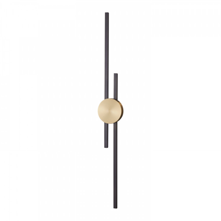 Aplice perete - Lampa de perete LED CENTRO, negru/alama, 3000K, inaltime 92 cm - STEP INTO DESIGN