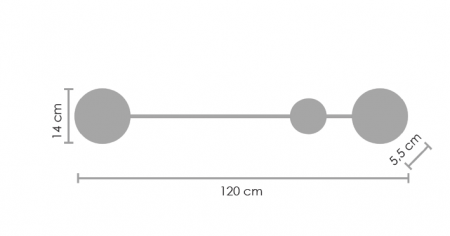 Lampă de perete LED CLEX-2, neagră, 120 cm - Step into Design [2]