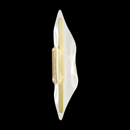 Aplice perete - Lampa de perete LED VELO Nr. 1, auriu, 3000K, inaltime 44 cm - ALTAVOLA DESIGN
