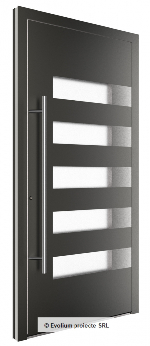 Usa din aluminiu cu cinci decupaje cu broasca automata de siguranta [1]