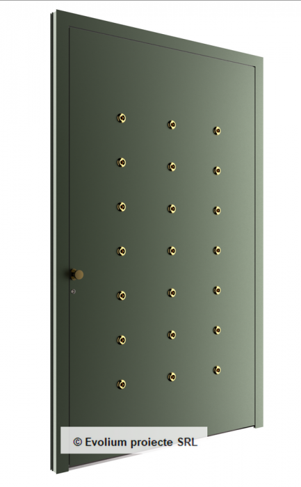 Usa de intrare cu model auriu [1]
