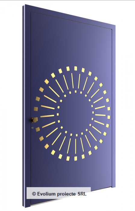 Usa de intrare cu model solar auriu [1]