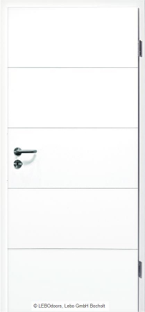 Usi vopsite cu frezari - Usa de interior LEBOdoors vopsita alb model Light