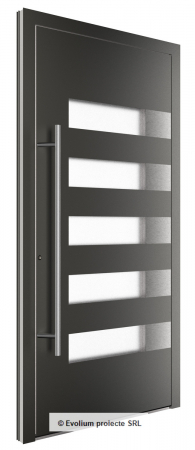 Usi de intrare - Usa din aluminiu cu cinci decupaje cu broasca automata de siguranta