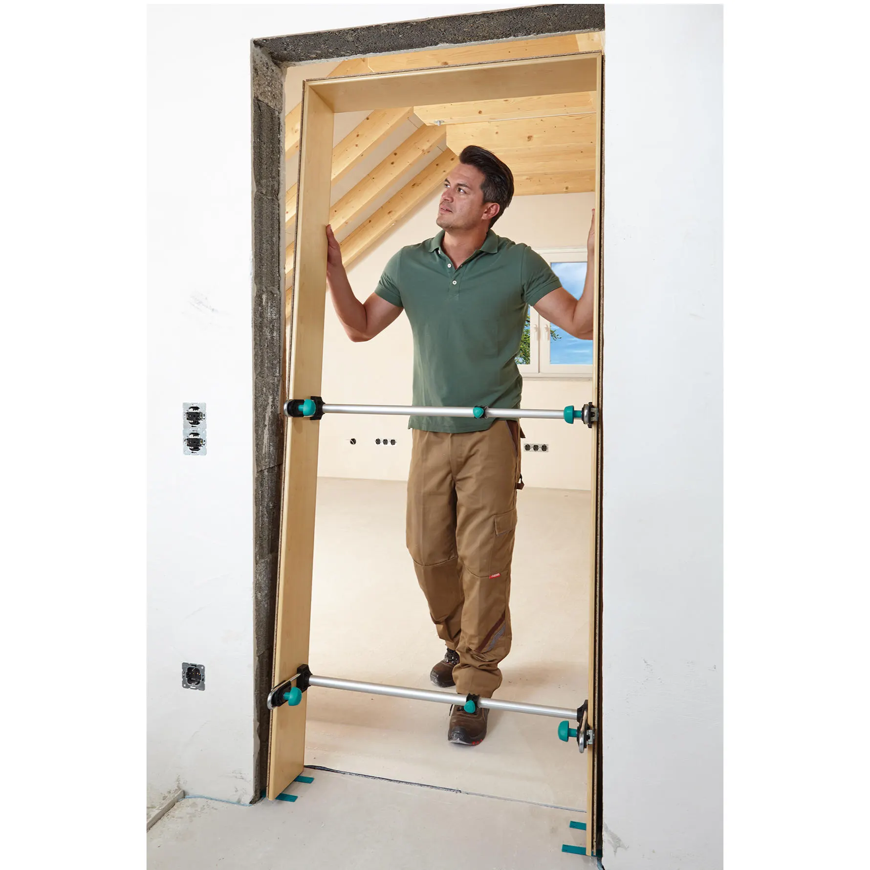 Distantier pentru captuseala / toc montaj usa de interior - Wolfcraft Easy - 3675000 [4]