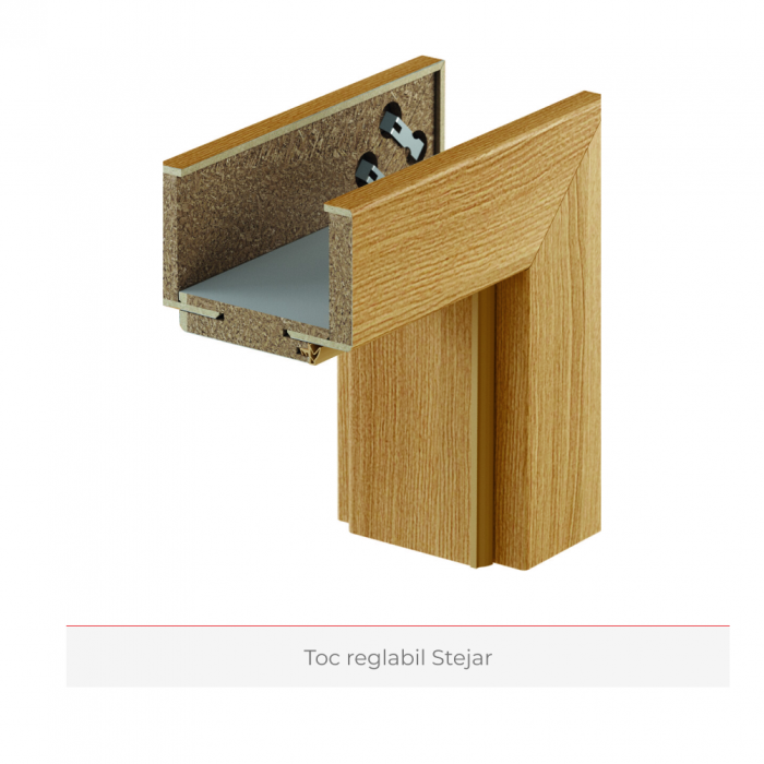 Usa de interior cu toc reglabil HDF - Frezaje decorative [7]