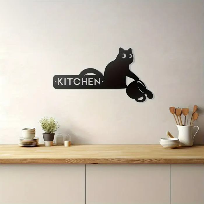 Placuta metalica decorativa 'KITCHEN' pentru usa / perete [4]