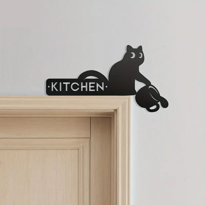 Placuta metalica decorativa 'KITCHEN' pentru usa / perete [3]