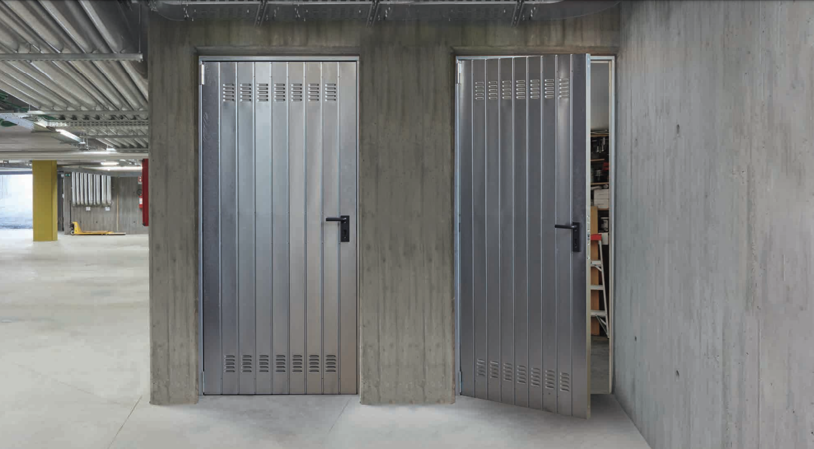 Pachet 10 X Usa metalica 'Club' Otel galvanizat - reversbila - 920 x 2000 [3]