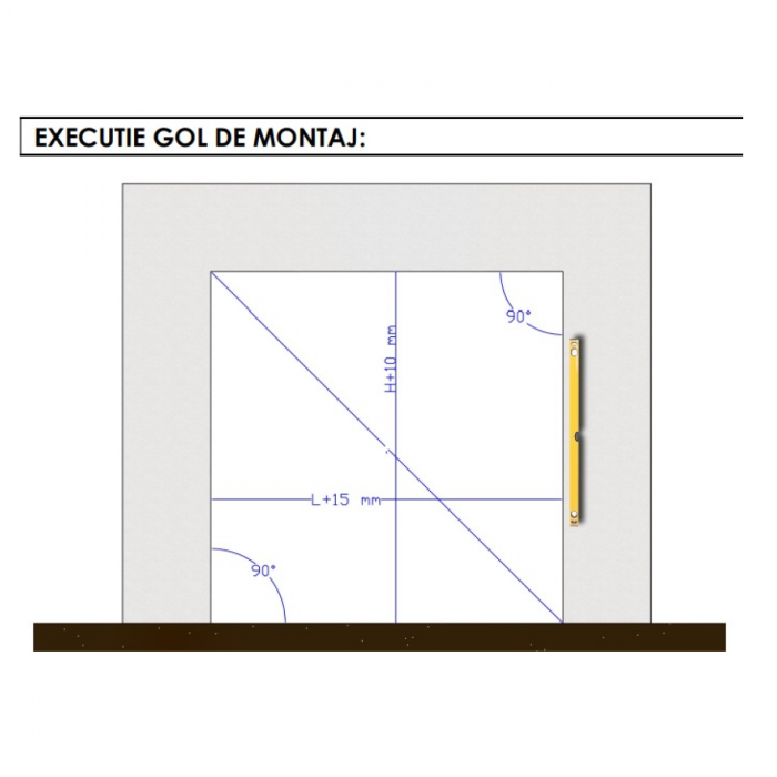 Usa camera frigorifica batanta pentru refrigerare - Poliuretan 70 - Cu balamale - RAL 9010 [7]