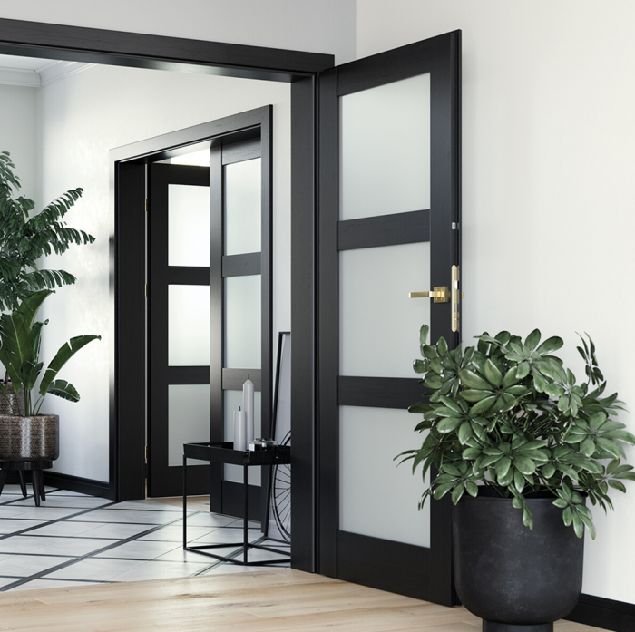 Usa cu toc reglabil HDF PORTA GRANDE - Model B3 cu sticla mata [2]