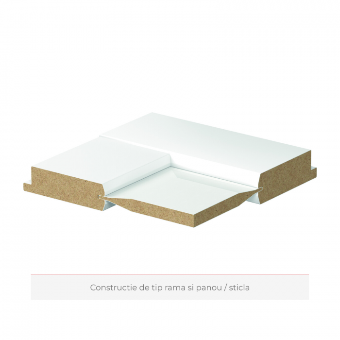 Usa de interior cu toc reglabil HDF PORTA VERTE HOME - Model E0 cu tabla neagra [3]