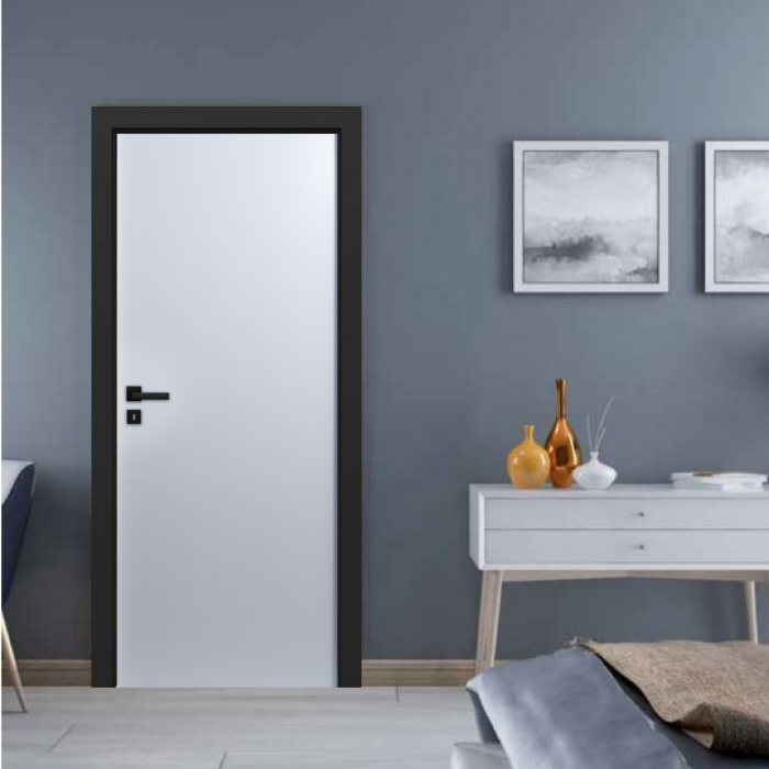 Usa de interior stil Scandinav cu toc metalic negru mat [2]