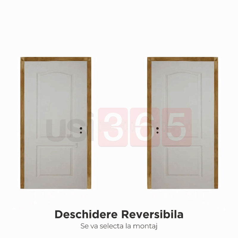 Usa de interior plina HDF cu toc din lemn masiv, reversibila, pregatita pentru vopsit [7]