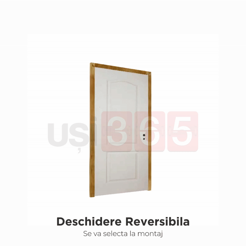 Usa de interior plina HDF cu toc din lemn masiv, reversibila, pregatita pentru vopsit [6]