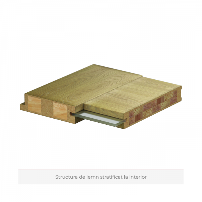 Usa de interior PORTA CONCEPT cu balamale ascunse - Model A9 cu sticla neagra [4]
