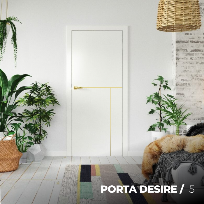 Usa de interior PORTA DESIRE cu insertii metalice aurii - Model 5 [2]