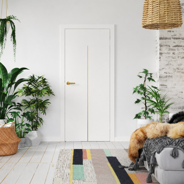 Usa de interior PORTA DESIRE cu insertii metalice aurii - Model 6 [2]