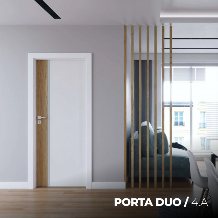Usa de interior PORTA DUO din pal tubular si insertii de furnir natural - Model 4.A [2]