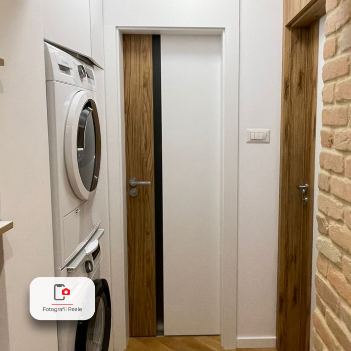 Usa de interior PORTA DUO din pal tubular si insertii de furnir natural - Model 4.A [3]