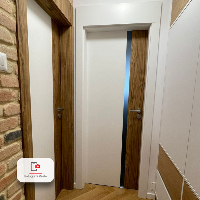 Usa de interior PORTA DUO din pal tubular si insertii de furnir natural - Model 4.A [4]