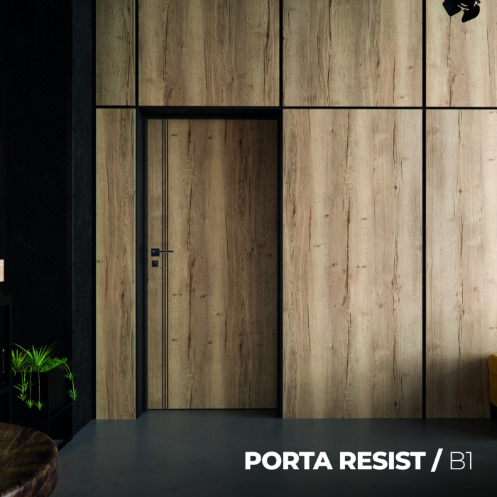 Usa de interior PORTA RESIST cu finisaj de furnir din lemn - Model B.1 [2]