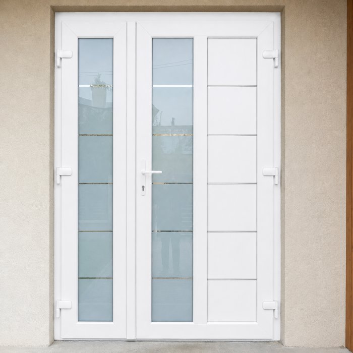 Usa dubla de intrare in casa Entriva 365 - termoizolanta pentru exterior - ALB [2]