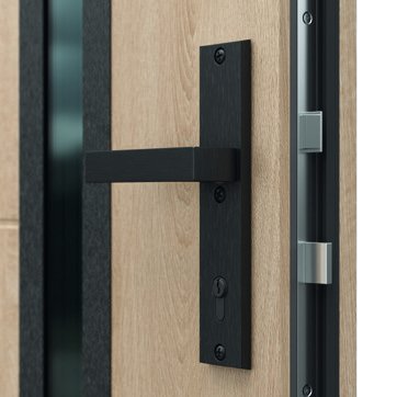 Usa exterior de intrare in casa Porta Thermo - Optimum Energy Glass G.1 Negru [7]