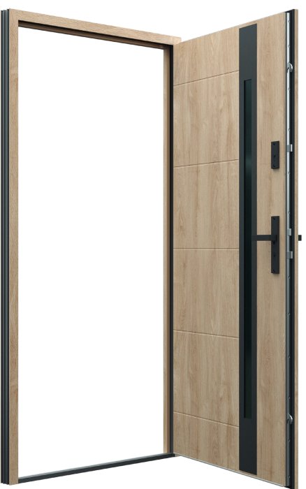 Usa exterior de intrare in casa Porta Thermo - Optimum Energy Glass G.1 Negru [2]