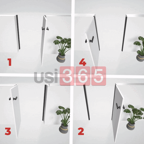 Pachet 10 x Usa Filomuro Hide / cu toc ascuns PORTA Doors Alb HDF - miez PAL Tubular [8]