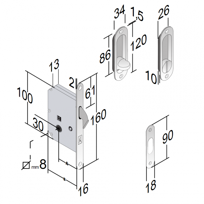 Usa glisanta cu model HDF incastrata in perete - Colectia DECOR 4.2 [4]