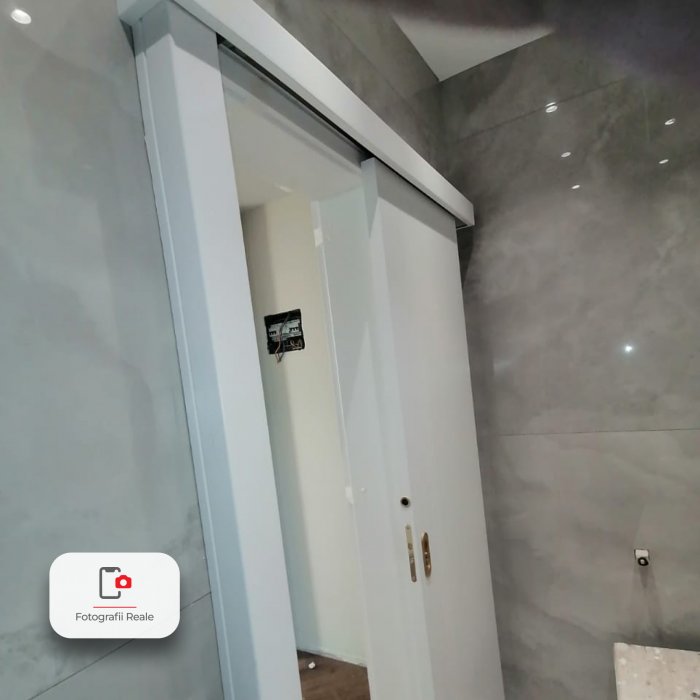 Usa glisanta Porta Decor cu incuietoare si toc porta tunel -Alb [4]