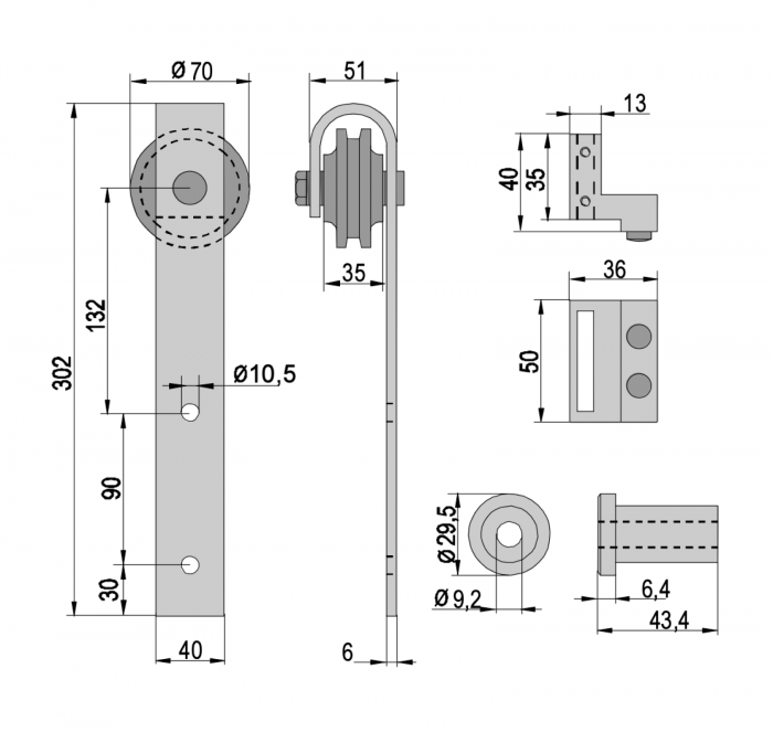 Usa glisanta tip hambar - Barn Door [6]