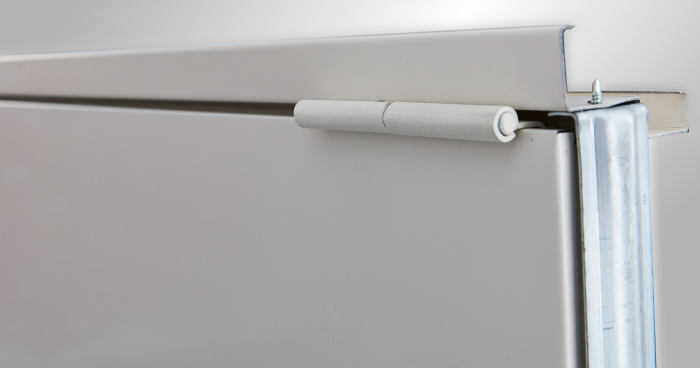 Pachet 10X Usa metalica blat 40 mm din otel multifunctionala pentru boxa / magazie - RAL 9010 Alb-Crem - Deschidere Reversibila [6]