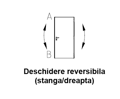 Usa metalica CLUB otel galvanizat reversibila - nevopsita [5]