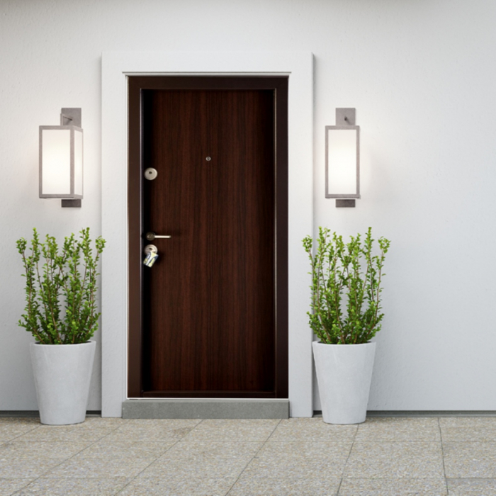 Pachet 12 x Usa metalica intrare apartament placata cu MDF Wenge - Mega EKO P+ 9000 [4]