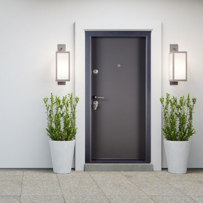 Pachet 12 x Usa metalica intrare apartament placata cu MDF Gri Antracit - Mega EKO P+ 9000 [4]