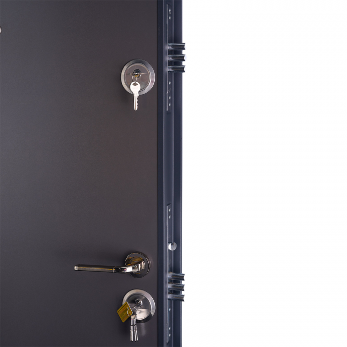 Pachet 12 x Usa metalica intrare apartament placata cu MDF Gri Antracit - Mega EKO P+ 9000 [5]